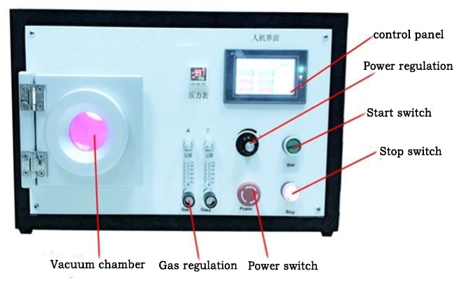 Portable vacuum plasma cleaning machine-plasma surface treatment-Vacuum Desktop plasma cleaner