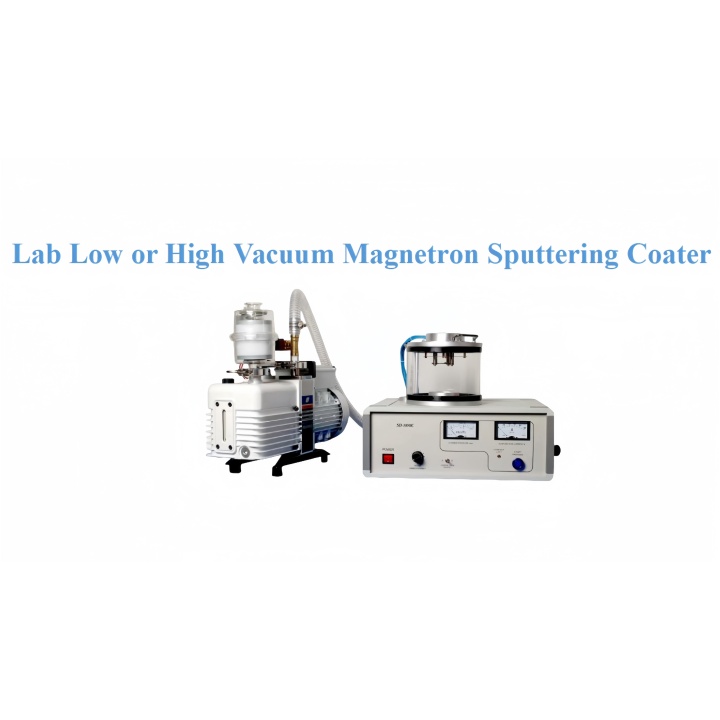 Coater de pulverização catódica de magnetron de baixo ou alto vácuo de laboratório