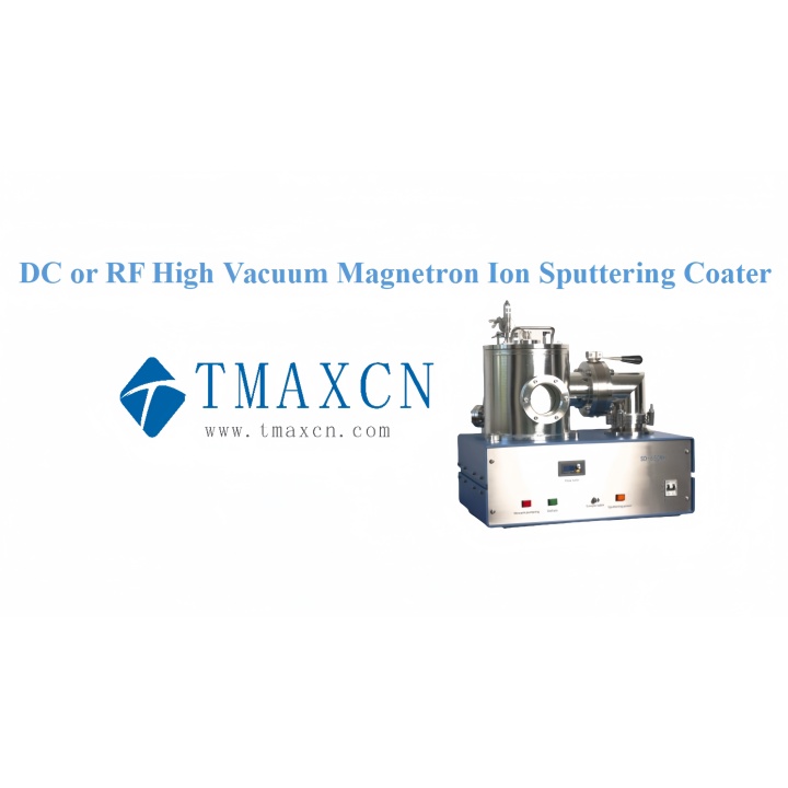 Coater de pulverização catódica de íons magnetron de alto vácuo DC ou RF