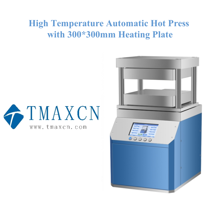 Prensa quente automática de alta temperatura com placa de aquecimento 300*300mm